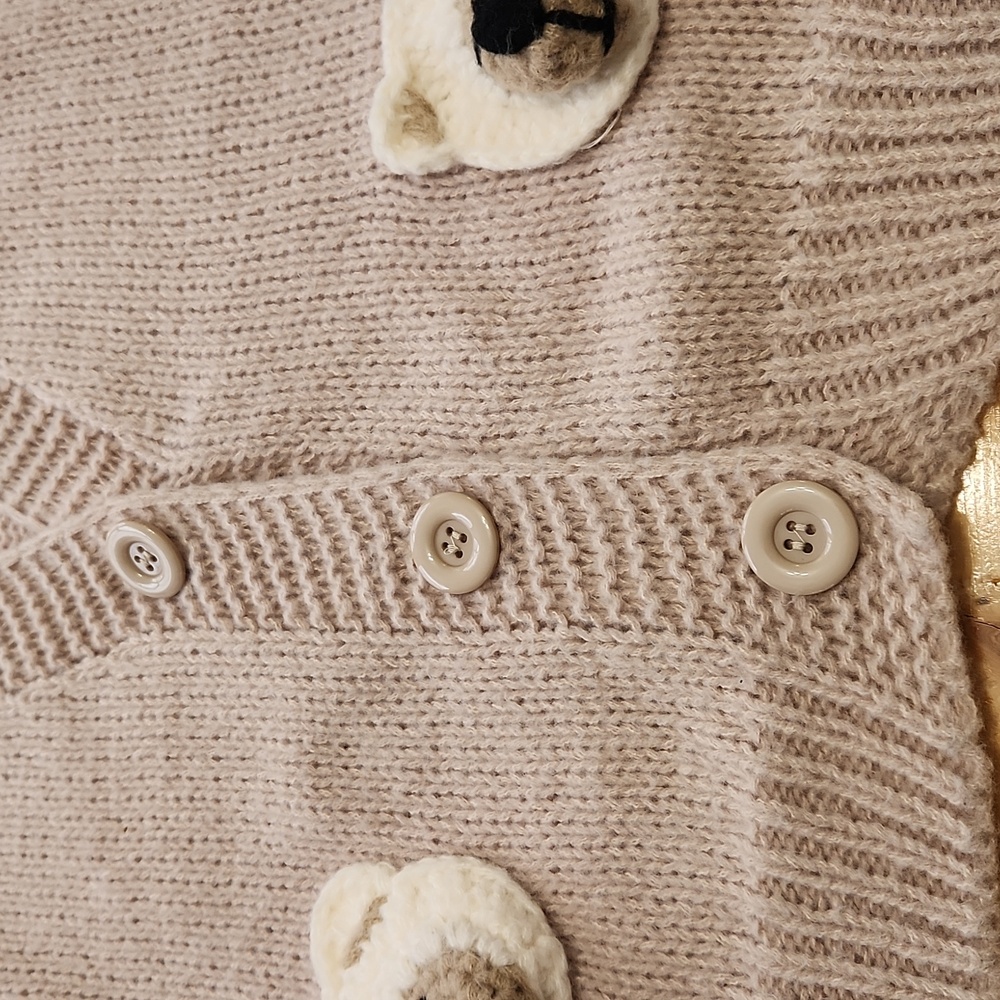 Dreamers By Debut 3D Bear Cardigan Sweater Size S - Picture 12 of 16